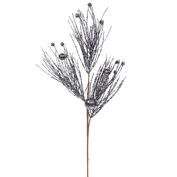 29" Pewter Pine Ball Spray