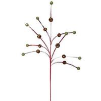 Vickerman 29" Red / Green Sequin Ball Spray