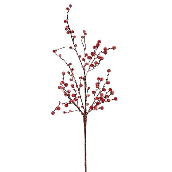 18" Red Beaded Berry Pick
