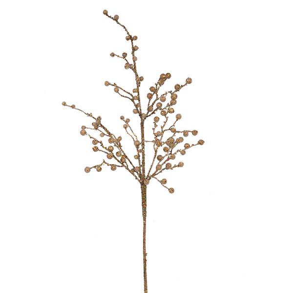 34" Gold Bead Berry Branch