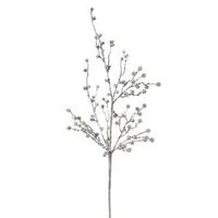 Vickerman 34" Platinum Bead Berry Branch