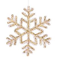 Vickerman 8" Gold Crystal Snowflake Ornament