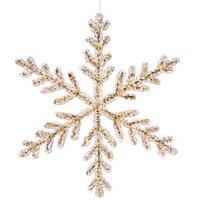 Vickerman 12" Gold Crystal Snowflake Ornament