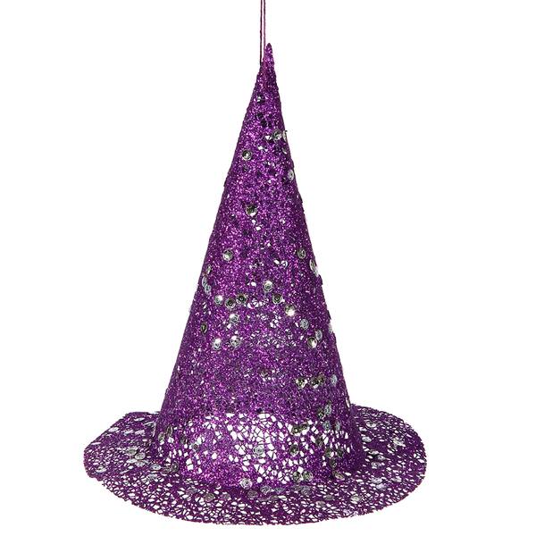 9" x 6.75" Purple Halloween Hat