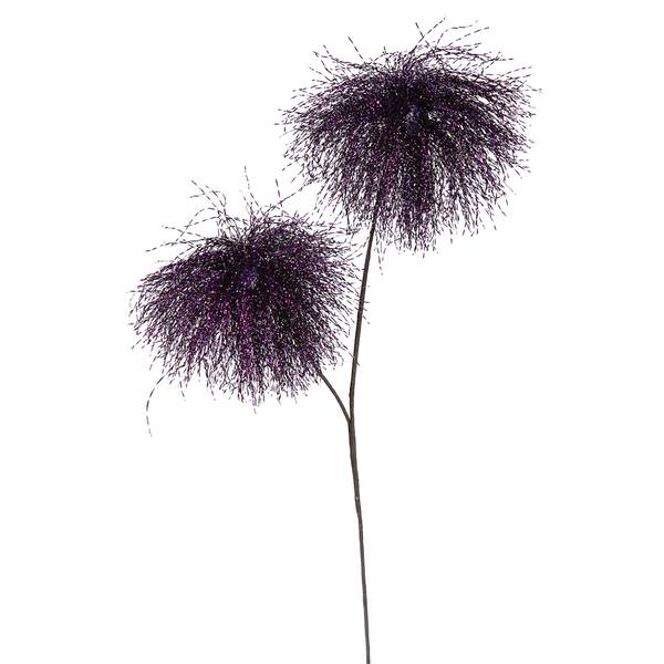 20" Purple Pom Pom Spray