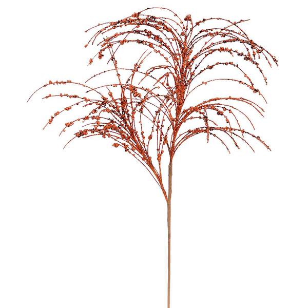 32" Orange Sparkle Berry Pine Spray