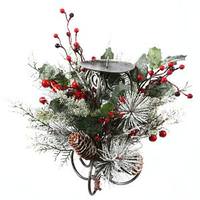 Vickerman 9" Frosted Mix Zavala Pine Candle Holder for 4" Candle
