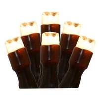 Vickerman 14' 35 Light Brown Wire Warm White Battery Operated LED Miniature String with Timer