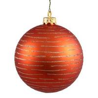 Vickerman 4.75" Burnished Orange Matte Glitter Ball Ornament (2 pack)