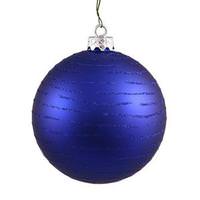 Vickerman 4.75" Cobalt Glitter Ball Ornament (2 pack)