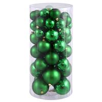 View 1.5" - 2" Green Shiny Matte Ball Ornament (50 pack)