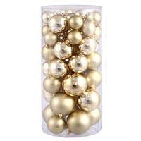 View 1.5" - 2" Gold Shiny Matte Ball Ornament (50 pack)