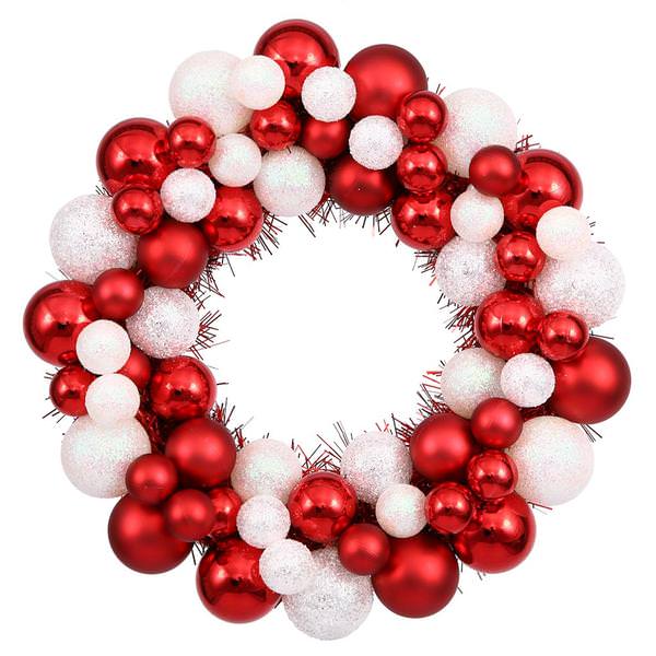 12" Candy Cane Ball Ornament