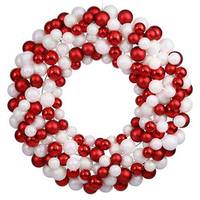Vickerman 36" Candy Cane Ball Ornament Wreath