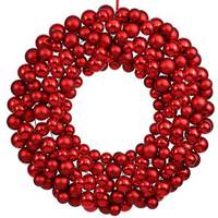 Vickerman 36" Red Colored Ball Ornament Wreath