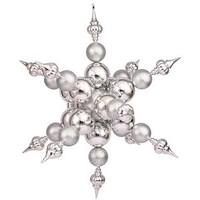 Vickerman 39" Silver Shiny Glitter Radical Snowflake Ornament