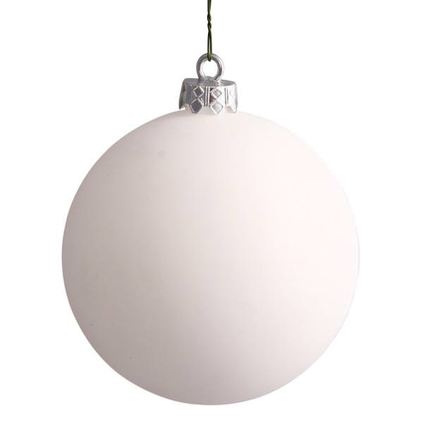 2.4" White Matte Seamless Ball Ornament