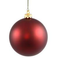 Vickerman 4" Burgundy Matte Ball Ornament
