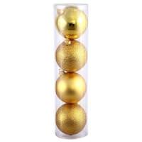 View 4.75" Gold 4 Finish Ball Ornament (4 pack)