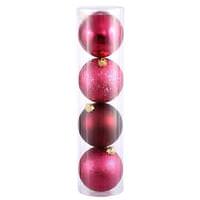 View 4.75" Wine 4 Finish Ball Ornament (4 pack)