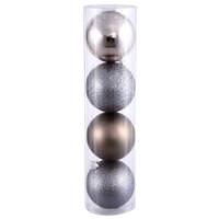 Vickerman 4.75" Pewter 4 Finish Ball Ornament (4 pack)