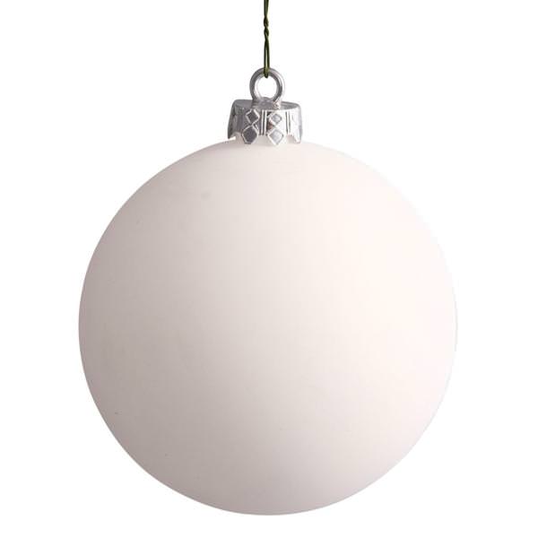 12" White Matte Ball Ornament