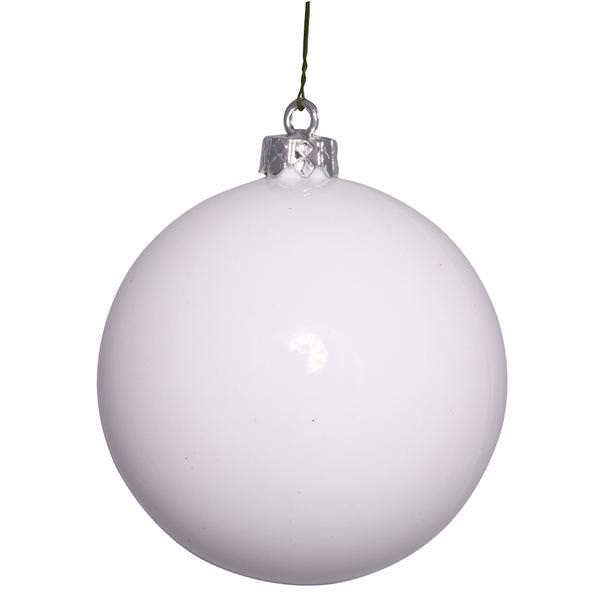 12" White Shiny Ball Ornament