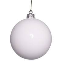 Vickerman 12" White Shiny Ball Ornament