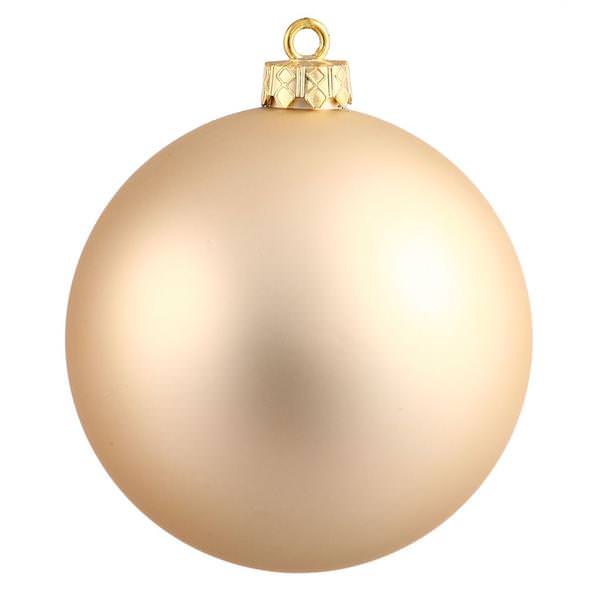 12" Champagne Matte Ball Ornament