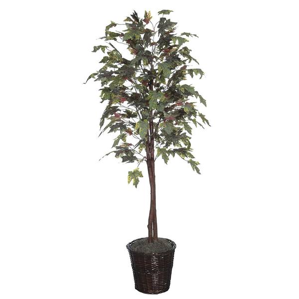 6' Artificial Frosted Maple Tree