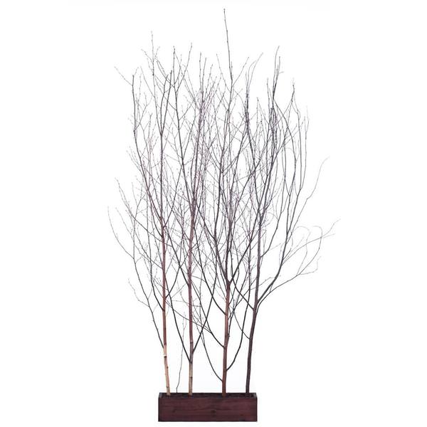 84" Artificial Winter Birch Room Divider