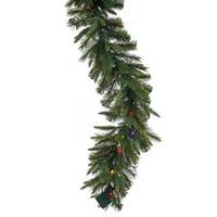 Vickerman 6' x 14" Artificial Cashmere Pine Garland Battery Operated 30 Multi-Color LED Lights