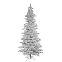 Vickerman 6.5' x 39" Artificial Flocked White Spruce Slim