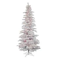 Vickerman 9' X 49" Artificial Flocked White Slim 550 Multi-Color Italian LED Lights