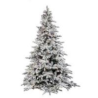 Vickerman 4.5' x 41" Artificial Flocked Utica Fir 250 Multi-Color Italian LED Lights