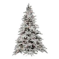 Vickerman 6.5' x 59" Artificial Flocked Utica Fir 600 Multi-Color DuraLit Miniature Lights