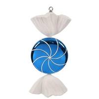 Vickerman 18.5" Blue / White Swirl Candy Ornament