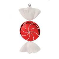 Vickerman 18.5" Red / White Swirl Candy Ornament