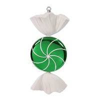 Vickerman 18.5" Green / White Swirl Candy Ornament
