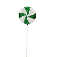 Vickerman 17" Green / White Swirl Lollipop Ornament