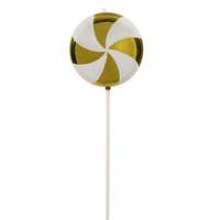 Vickerman 17" Lime / White Swirl Lollipop Ornament