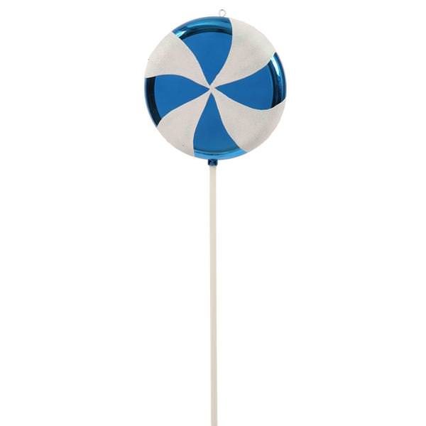 24" Blue / White Swirl Lollipop Ornament
