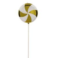 Vickerman 24" Lime / White Swirl Lollipop Ornament