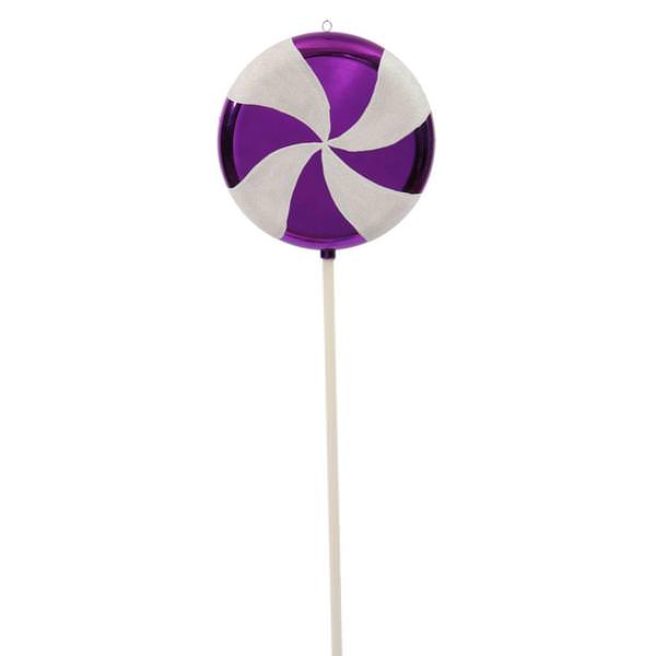 24" Purple / White Swirl Lollipop Ornament