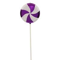 Vickerman 24" Purple / White Swirl Lollipop Ornament