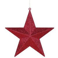 Vickerman 20" Red Glitter Star Ornament