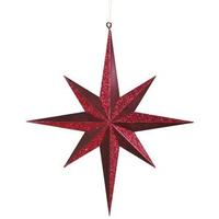 Vickerman 16" Red Matte Glitter 8 Point Star Ornament