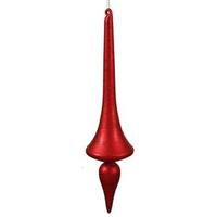 Vickerman 24" Red Matte Glitter Finial Drop Ornament