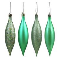 Vickerman 5.5" Seafoam Green 4 Assorted Finish Drop Ornament (8 pack)