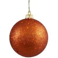 Vickerman 4" Burnished Orange Sequin Finish Ball Ornament